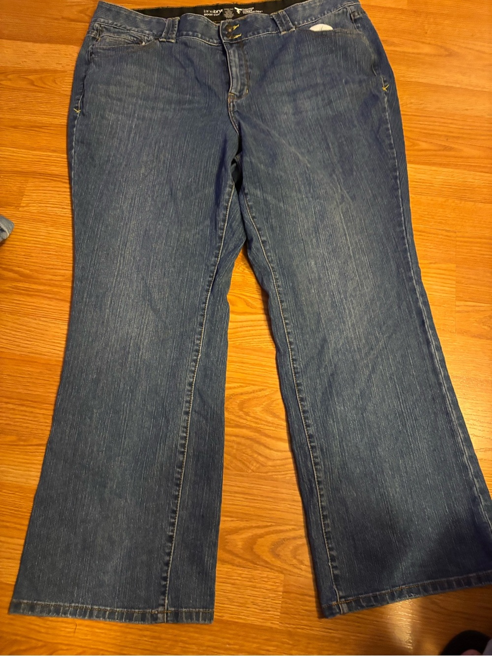 Lane Bryant Dark Blue Flared Wide-Leg Jeans